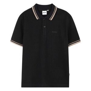 Boss Childrens/Kids Tonal Logo Polo Shirt / Black